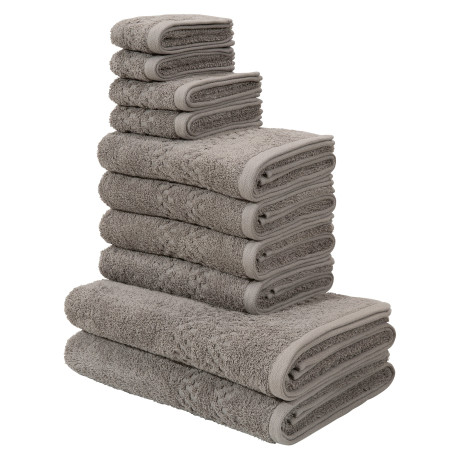 Home affaire Handdoeken Regona, pluizig en zacht, premium handdoeken met boorden, 500 gr/m² (set, 10 stuks)