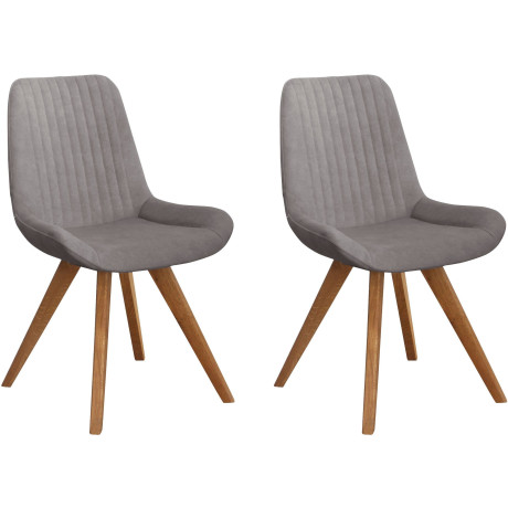 Home affaire Kuipstoel Bratislava Frame massief eiken geolied, easy care-stof (set, 2 stuks)