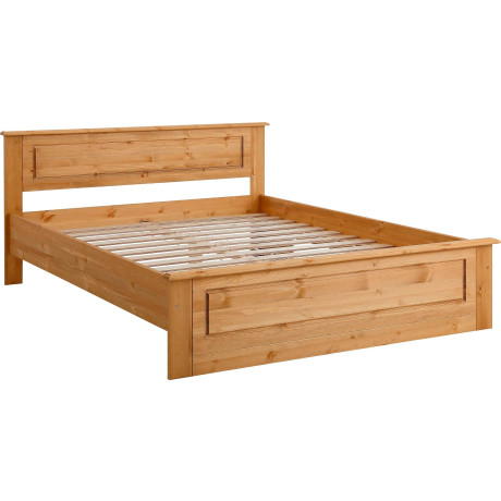 Home affaire Massief houten ledikant Madrid, landelijke stijl, hoge belasting! van fsc-gecertificeerd grenen, inclusief lattenbodem, cassette-look