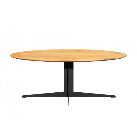 Home affaire Salontafel Eclipse CT Eiken massief houten blad, gepoedercoat metalen frame