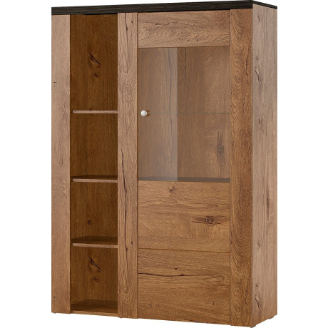 Home affaire Vitrinekast Larona, tijdloze glazen vitrine, hoge kast hoogte 145 cm