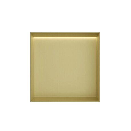 Hotbath &MORE Inbouwbox of inbouwnis - 30x30x10 - frameless + LED - Geborsteld messing PVD BOX030FLBBP