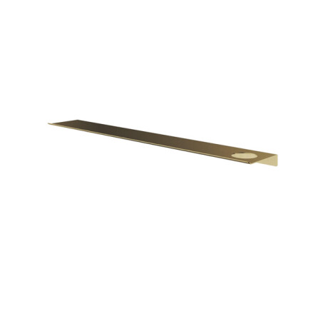 Hotbath &MORE Planchet - 80cm - inclusief bevestigings rails - 1 uitsparing - voor zeepdispenser of beker - Geborsteld messing PVD SH080HBBP