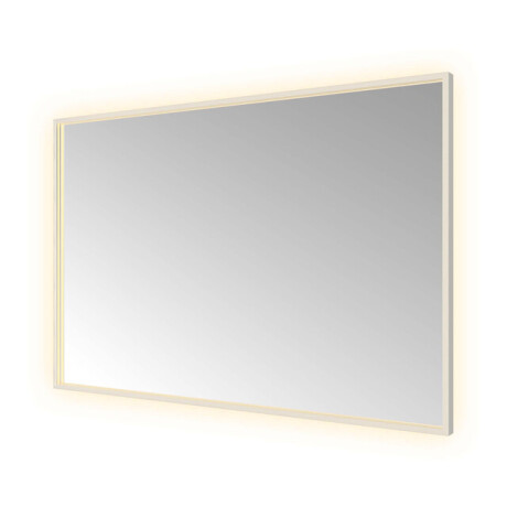 Hotbath &MORE Spiegel directe en indirecte LED color changing spiegelverwarming dimbaar met afstandsbediening Geborsteld messing PVD SQU128IX