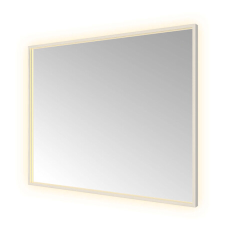 Hotbath &MORE Spiegel directe en indirecte LED color changing spiegelverwarming dimbaar met afstandsbediening Geborsteld messing PVD SQU180IX