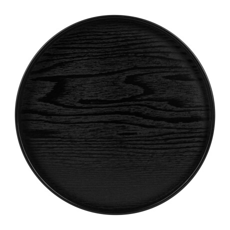 QUVIO Houten dienblad rond - Diameter 36 cm - Zwart