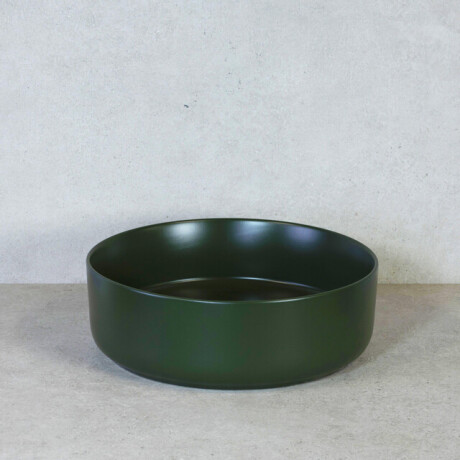 HR Badmeubelen Note waskom - 37x12cm - opbouw - keramiek - olijfgroen mat 10401057
