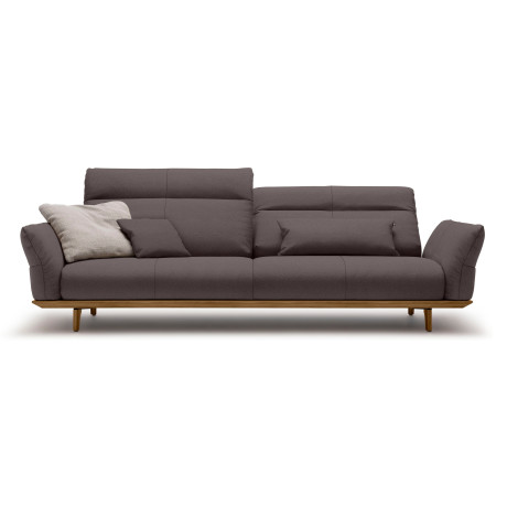 Hülsta Sofa 4-zitsbank Hs.460 Onderstel in walnotenhout, walnotenhouten poten, breedte 248 cm