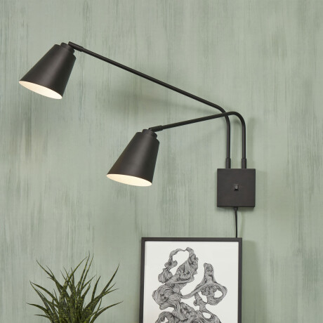 its about RoMi Wandlamp 'Bremen' 2-lamps, kleur Zwart