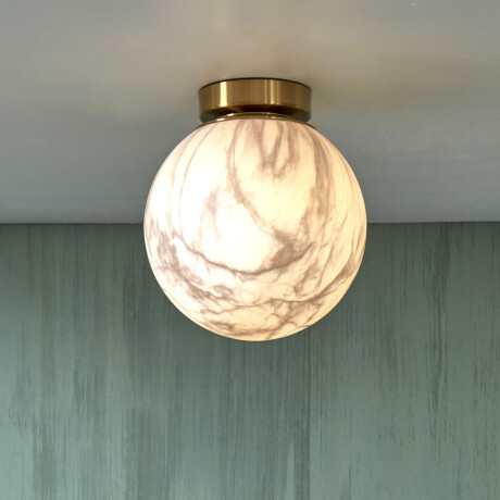 its about RoMi Plafondlamp 'Carrara' 22cm, Marmerlook, kleur Wit