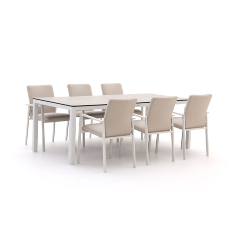 Il Tempo Cetona/La Fonte 220cm dining tuinset 7-delig stapelbaar - Laagste prijsgarantie!