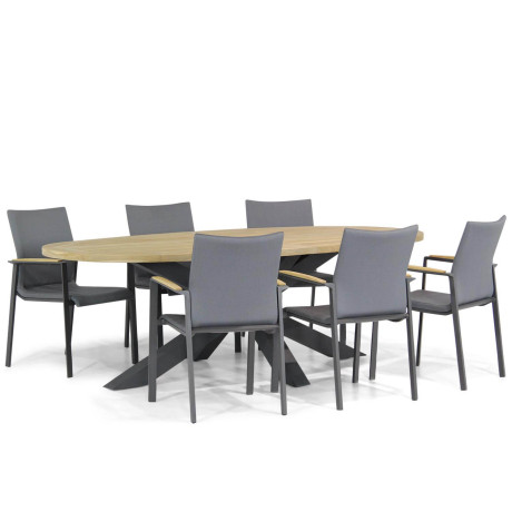 Lifestyle Brandon/Brookline 240 cm ovaal dining tuinset 7-delig