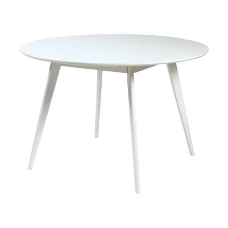 Yumi houten eettafel wit - Ø 115 cm
