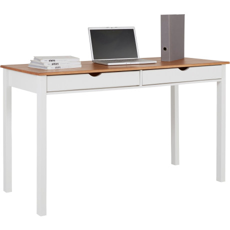 INOSIGN Bureau Gava van massief grenenhout, met praktische verzonken grepen, breedte 140 cm