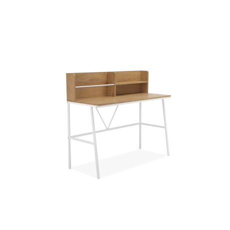INOSIGN Bureau Jaxson wit frame van metaal, breedte 120 cm (1 stuk)