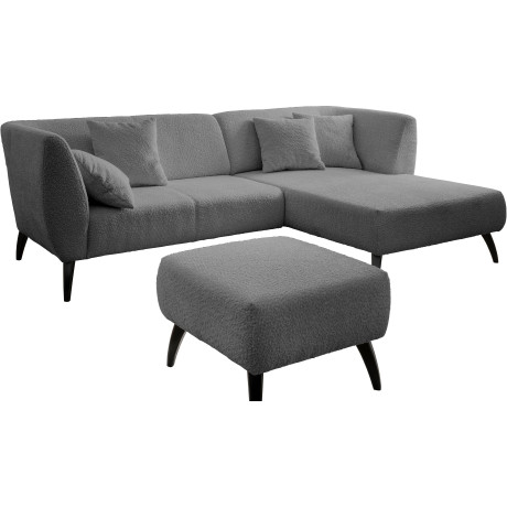 INOSIGN Hoekbank Colori L-vorm Houtkleur voetkeuze, inclusief 4x sierkussens