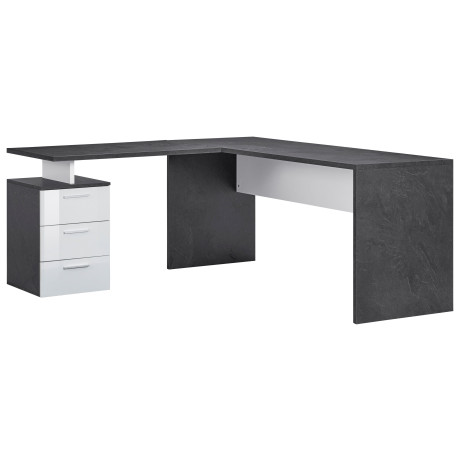 INOSIGN Hoekbureau New Selina Bureau, lades, met of zonder monitorsteun, B 180/160 cm