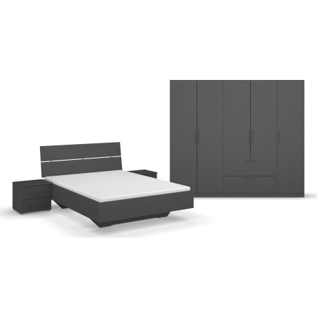 Slaapkamerserie Compleet slaapkamer Challenger (Set van 4 delen) Kast 2 breedtes, bed 3 breedtes, 2 nachttafels MADE IN GERMANY