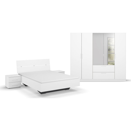 Slaapkamerserie Compleet slaapkamer Challenger (Set van 4 delen) Kast 2 breedtes, bed 3 breedtes, 2 nachttafels MADE IN GERMANY