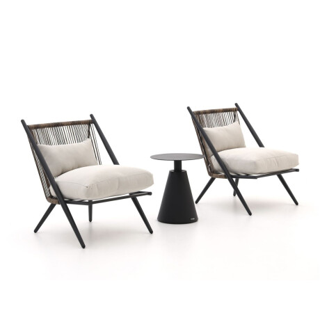 Intenso Brittoli/Tusa ø 42cm lounge balkonset 3-delig - Laagste prijsgarantie!