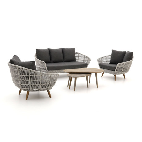 Intenso Stila/ROUGH-K stoel-bank loungeset 5-delig - Laagste prijsgarantie!