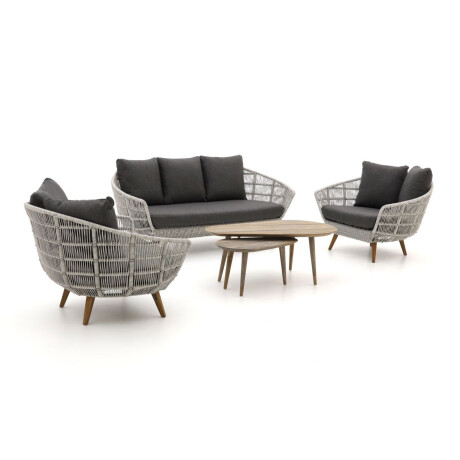 Intenso Stila/ROUGH-K stoel-bank loungeset 5-delig - Laagste prijsgarantie!