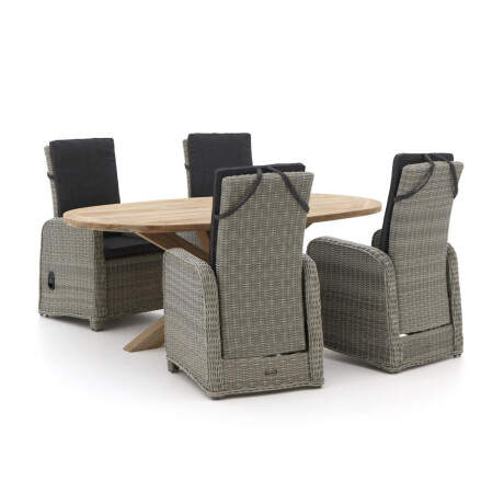 Intenso Umbria/ROUGH-Y Ellips 200cm dining tuinset 5-delig verstelbaar - Laagste prijsgarantie!