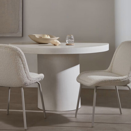 Kave Home Ronde Eettafel 'Aiguablava' Beton, 120cm, kleur Wit