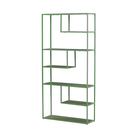 Jaxx metalen boekenkast groen - 164 x 80 cm