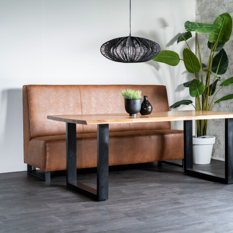 Sevn Eetkamerbank 'Jelle' 225cm, kleur cognac