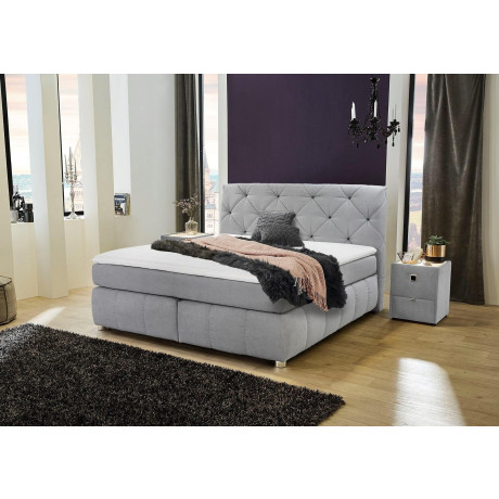 Jockenhöfer Gruppe Boxspring Bella te bestellen in 140 & 18 cm breedte met topmatras van koudschuim en rookglas-stenen