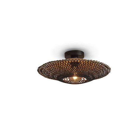 GOOD&MOJO Plafondlamp 'Kalimantan' Bamboe, 44cm, kleur Zwart/Naturel