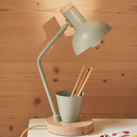 Kave Home Tafellamp 'Katia' Met pennenhouder, kleur Groen