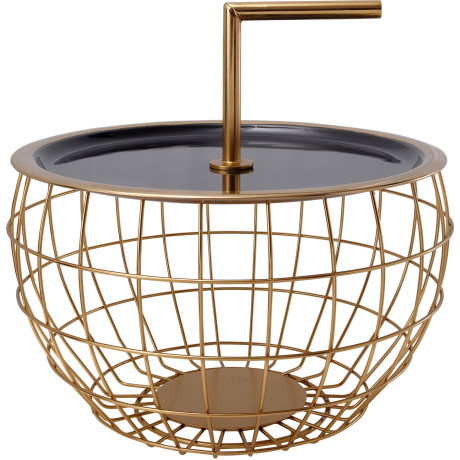 Kayoom Bijzettafel Art Deco 500, afzettafel van metaal, functioneel en stabiel Decoratief, met een afneembare handgreep ( 13 cm), opbergfunctie (1 stuk)