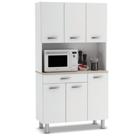 Buffetkast Pasta 185 cm hoog wit