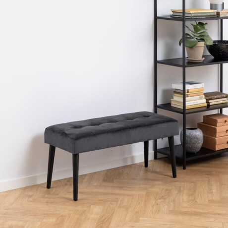 Bendt Halbankje 'Kiara' Velvet, kleur Dark Grey