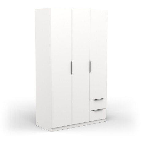 Kledingkast Ghost 3 deuren en 2 laden 120x203 cm wit