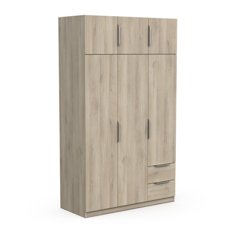 Kledingkast Ghost 6 deuren en 2 laden 120x203 cm eiken