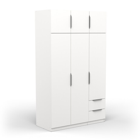 Kledingkast Ghost 6 deuren en 2 laden 120x203 cm wit