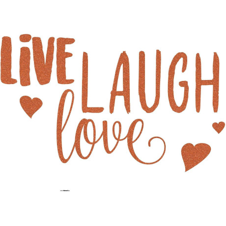 Komar Wandfolie Live Laugh Love 50x70 cm (breedte x hoogte), zelfklevende wandtattoo (set, 6-delig)