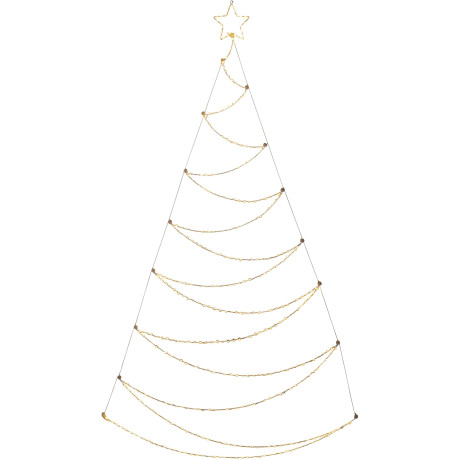 KONSTSMIDE Decoratieve ledverlichting LED Metallweihnachtsbaum, weiß, 420 bernsteinfarbene Dioden (1 stuk)