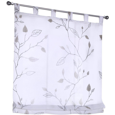 Kutti Romeins rolgordijn Bonnie halftransparant, polyester, lussen (1 stuk)