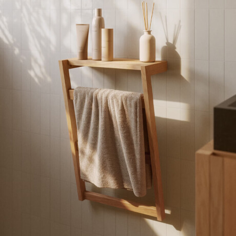 Kave Home Handdoekenrek 'Kuveni' Teakhout