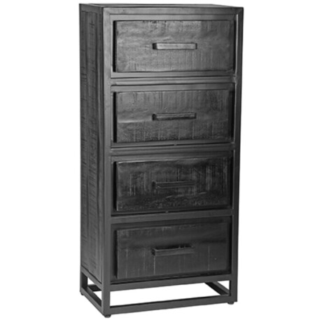 LABEL51 Ladenkast 'Chili' Zwart Mangohout, 105 x 50cm