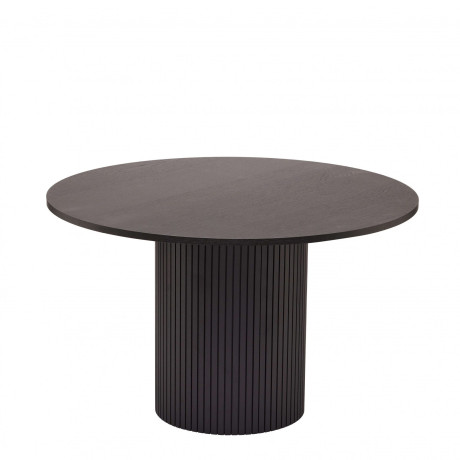 LeGer Home by Lena Gercke Eettafel TOSCANA, Eiken Fineer ronde tafelblad, d 125 cm, zuilonderstel met groevenstructuur