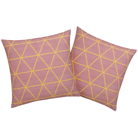 Leonique Sierkussen Kian met leuke ruiten, kussenovertrekken zonder vulling, set van 2 50x50 cm (2 stuks)