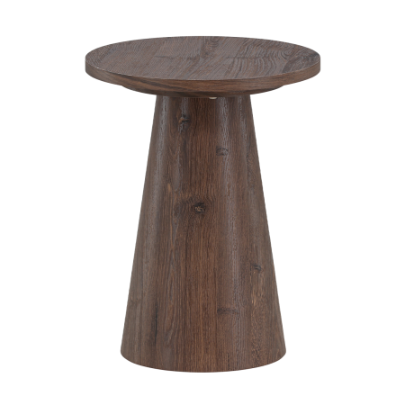 Lexi houten bijzettafel donkerbruin - Ø 35 cm