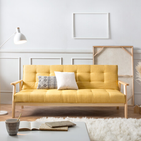 Artistiq Slaapbank 'Lilly', 190cm, kleur Okergeel