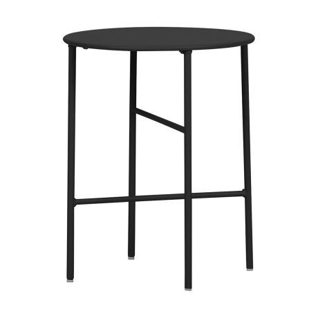 Mila metalen tuin bijzettafel zwart - Ø 40 cm