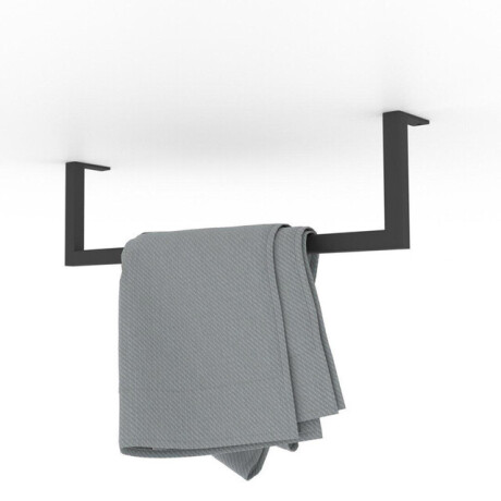 Looox Rail Wood handdoekhouder 50cm zwart mat whh50mz